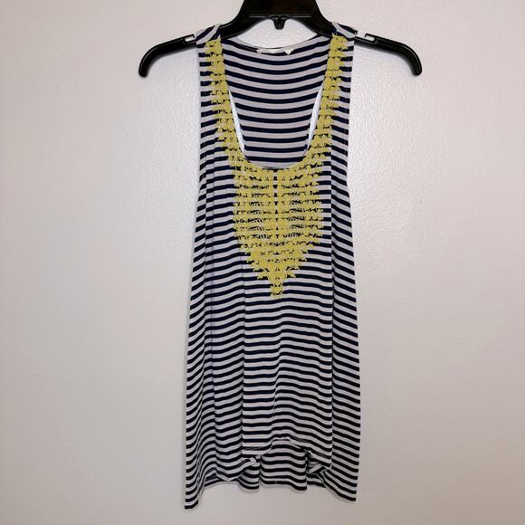 Le Sample Embroidered Racerback Tank Top Women Size Large - Picture 1 of 7